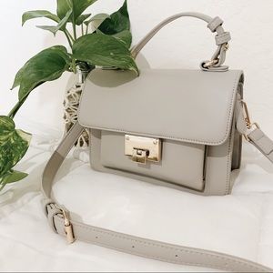 Lulu’s Grey Clasp Crossbody Purse